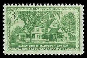 PCBstamps   US #1023 3c Sagamore Hill, MNH, (10)