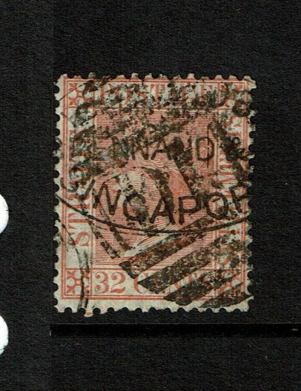 Straits Settlements SG 18 Used minor creasing - S7478