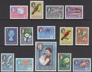 St Helena 1961 1d-£1 QEII Pict SG 176-189 Scott 159-172 UMM/MNH Cat £60($77)