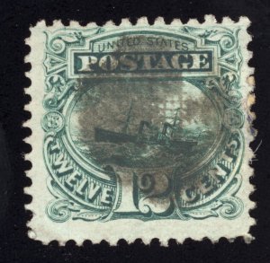 US Scott 117 G Grill Used 12 cents green  1869 Lot T822 bhmstamps