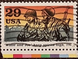 US Scott # 2765h; 29c used Willie and Joe from 1993; XF centering