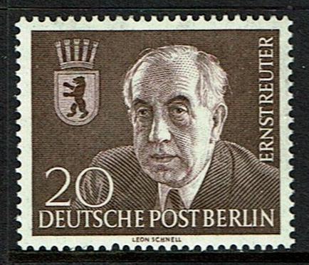 Germany Berlin 9N104 MNH - Mayor Ernst Reuter - 1954