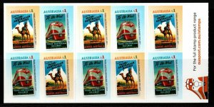 AUSTRALIA SGSB578(4756a) 2017 TRANS-AUSTRALIAN RAILWAY $10 SELF ADHESIVES MNH