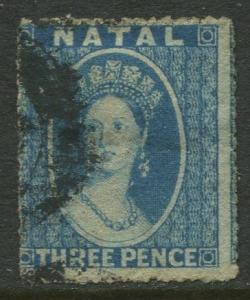 NATAL - Scott 12 - QV Definitive - 1862 - Used - 3p Stamp