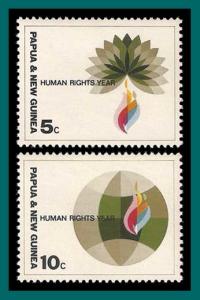 Papua New Guinea 1968 Human Rights, MLH #261-262,SG133-SG134