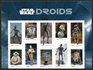 5582b US (55c) Star Wars Movie Droids SA, MNH blk/10