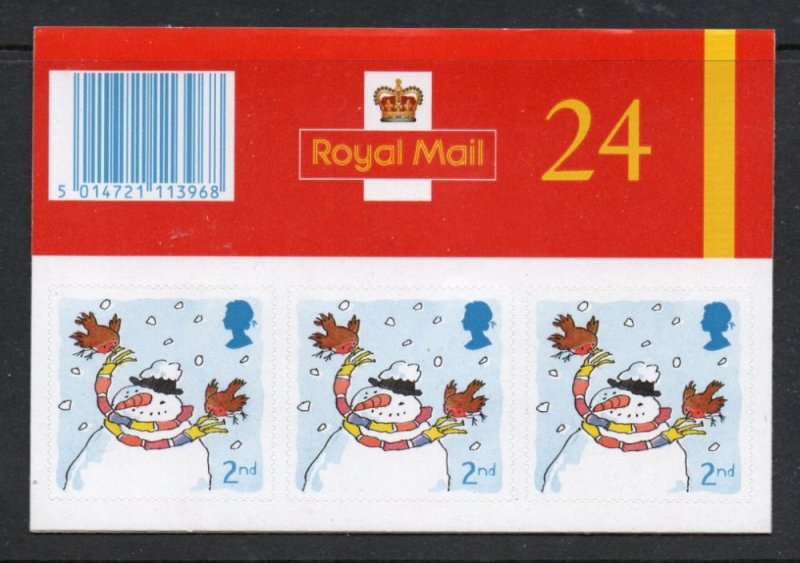 Great Britain Sc 2002a 2001 Christmas 2nd stamp booklet mint NH