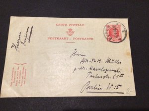Belgium 1930 to Berlin postal card Ref 59728