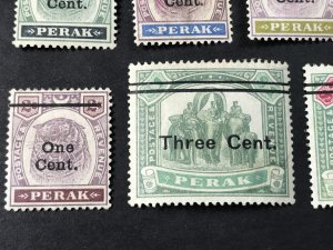 MALAYA/PERAK # 62-68 -MINT/HINGED-COMPLETE SET--------1900