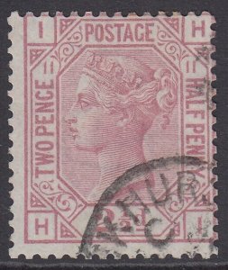 SG 141 2½d rosy-mauve plate 11. Very fine used part CDS, leaving Queens...