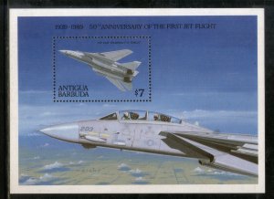 Antigua & Barbuda 1989 Jet Flight Aeroplane Aviation Transport Sc 1185 M/s MNH #