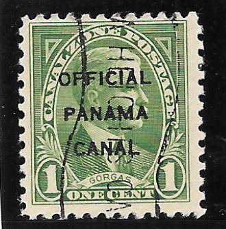 Canal Zone Scott #O1 F Used 1c Official  with Vertical Cancel 2018 CV $0.40++