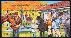 Finland 1990 Horse Care Mint MNH Miniature Sheet