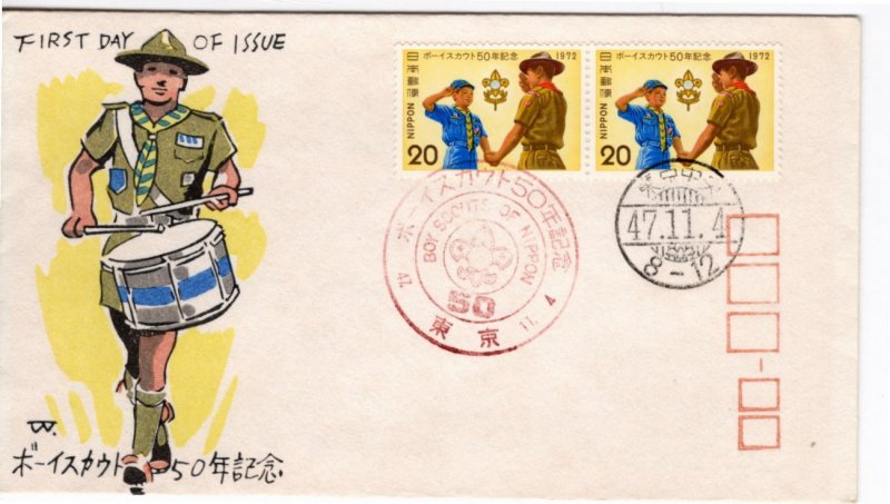 Japan 1972 Sc 1130 FDC-3