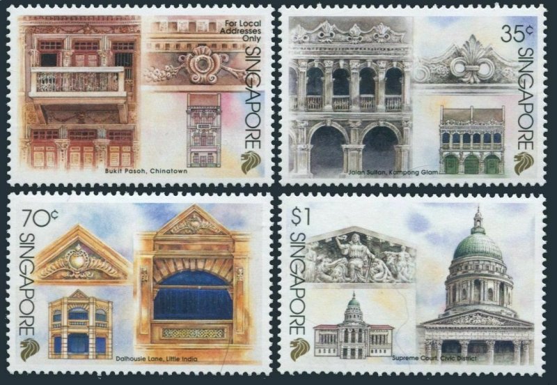 Singapore 743-746, MNH. Michel 785-788. Architectural Styles, 1996.