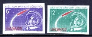 VIETNAM — SCOTT 160-161 — 1961 MANNED SPACE FLIGHT IMPERF SET— MNGAI— SCV $27.50