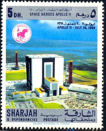 Space Heroes Apollo ll, Sharjah stamp Used