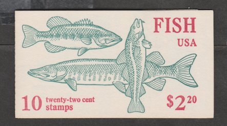 U.S. Scott Scott #2209a BK154 Fish Stamp - Mint NH Booklet