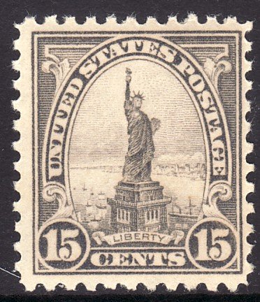 1922 U.S Statue of Liberty 15¢ issue unwatermarked perf 11 MNH Sc# 566 V:$35.00