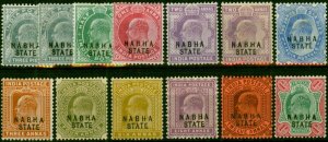 Nabha 1903-09 Extended Set of 13 SG37-46 Fine MM