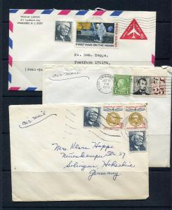 6 COVERS - Scarce 8 cent rate covers to Europe - Not common at all