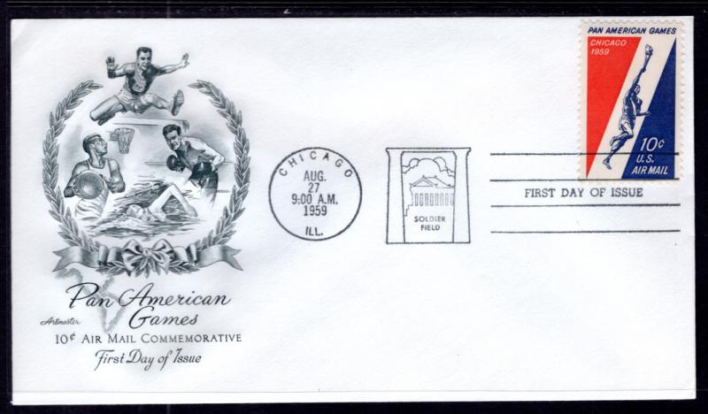 US C56 Pan American Games Artmaster U/A FDC