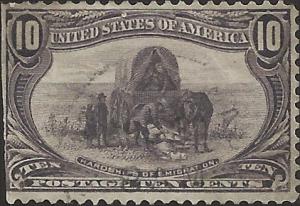 # 290 Gray Violet Used FAULT Hardships Of Emigration Cat $35.00