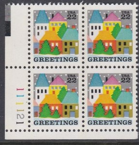 2245 Christmas Plate Block MNH