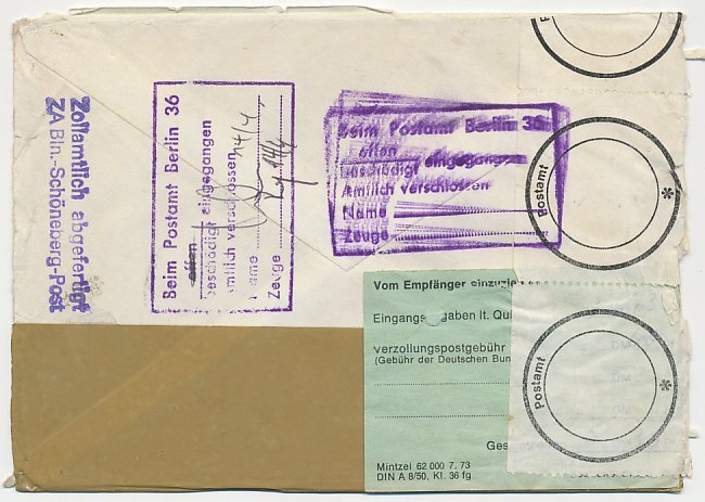 Damaged mail cover Netherlands - Germany 1976 Received damaged - Officially Sea