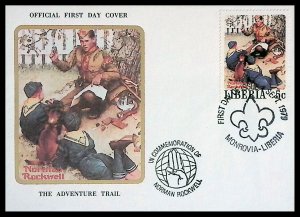 Liberia Norman Rockwell - The Adventure Trail ! (1979) FDC