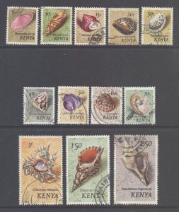 Kenya Scott 36/47 - SG36/49, 1971 Sea Shells Set to 2/50 used