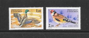 BIRDS - ANDORRA (FR) #340-41  MNH