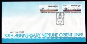 Singapore 308-309 Ships  U/A FDC