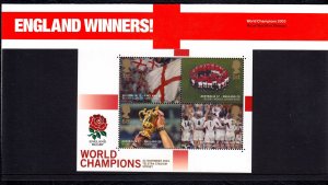 Great Britain 2003 England Rugby Winners MNH Miniature Sheet in Pack SC 2171