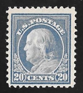 515 20 cents Franklin, Light Ultramarine Stamp mint OG H F-VF