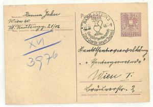 AUSTRIA *Bad Gastein*Special Postmark Stationery Card{samwells-covers} 1946 SS41