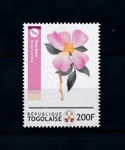 [78834] Togo  Flora Flowers Blumen Dog Rose  MNH