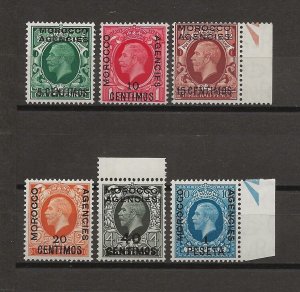 MOROCCO AGENCIES/SPANISH CURRENCY 1935/37 SG 153/59 MNH Cat £27