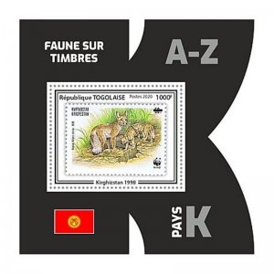 Togo - 2020 WWF & Animal Stamp on Stamp - Stamp Souvenir Sheet - TG200226b07