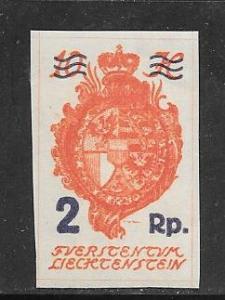 Liechtenstein #51 2rp on 10h dp org imperf  (MNH)  CV $7.00