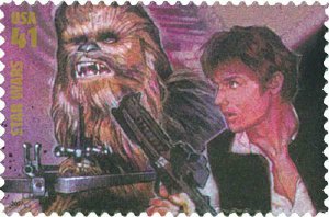 2007 41c Star Wars, 30th Anniversary, Han Solo Chewbacca Scott 4143l Mint VF NH