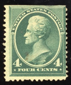 US Scott 211 Used 4c blue green Andrew Jackson Lot 975 bhmstamps