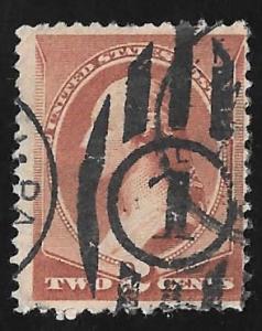 210 2 cents SUPERB Fancy Cancel Stamp used F