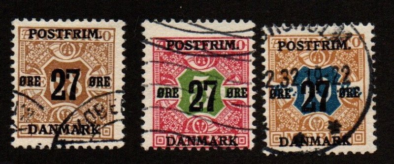 Denmark 142-144 Wmk. 113. Used