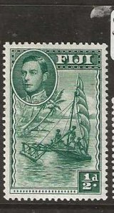 FIJI  SG249A    KGVI    1/2D  BOAT    MOG        P0115C H