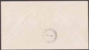 AUSTRALIAN ANTARCTIC TER. 1975 PINEDO JUBILEE FLIGHT SPECIAL COVER WH SP. CANCL.