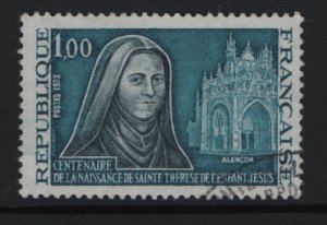 France  #1355 used  1973  St. Theresa