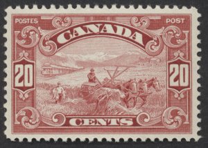 Canada #157 20c Grain Harvesting Mint OG XF Centered LH