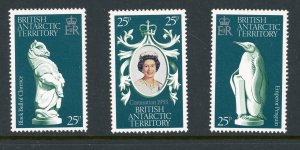 British Antarctic Territory 71a-c MH 1978 QEII Coronation