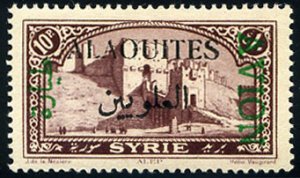 French Colonies, Alaouites #C8var (YT PA8var) Cat€75, 1925 10p violet brown...